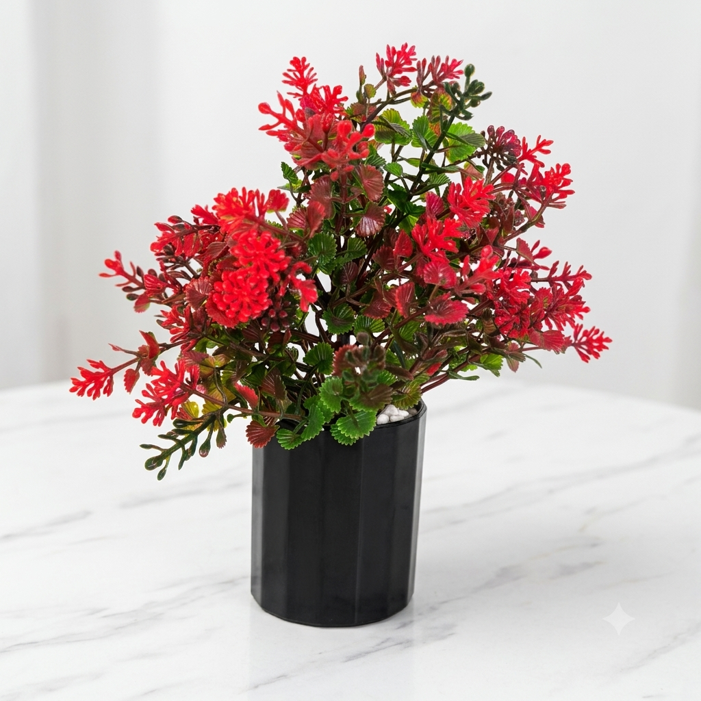 The Ruby Mini Artificial Accent Plant – 9.5"