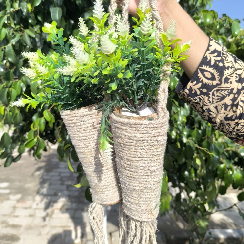 White flower hanging decorative plant