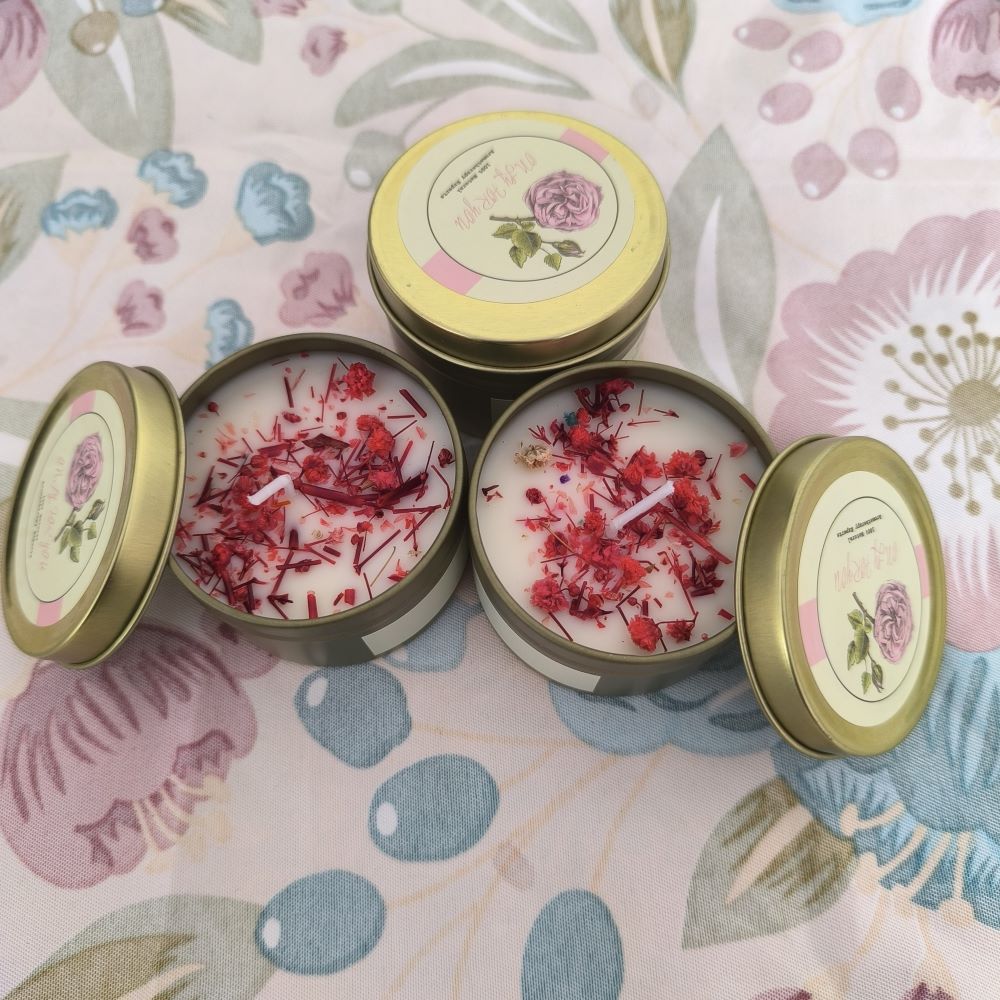 Sandalwood Rose Natural Scented Candle