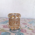 Crystal Gold Makeup Brush Holder & Desk Organizer (Approximately 4 Inches)