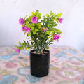 Vibrant Mini Faux Rose Pot – Pink